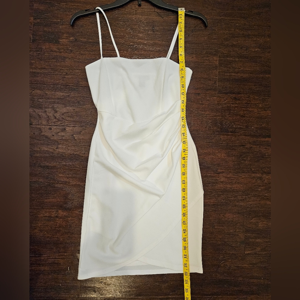 Elegant White Draped Dress